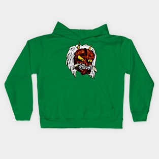 Kabuki Mask brown Kids Hoodie